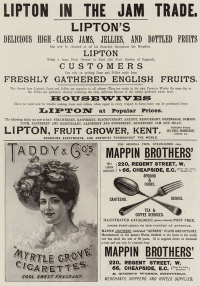 Page of Advertisements by English School